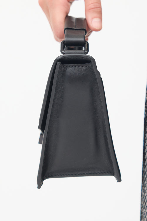 Acne Studios Black Leather Medium Distortion Shoulder Bag