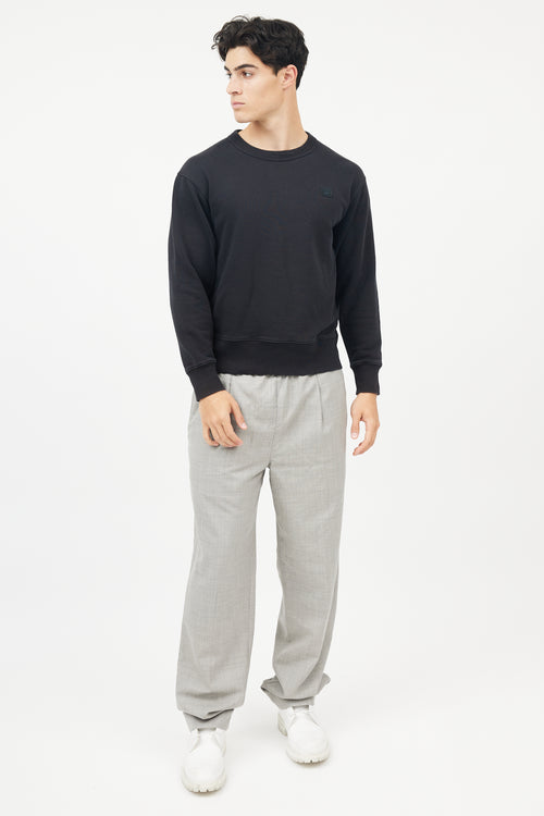 Acne Studios Black Logo Face Sweatshirt