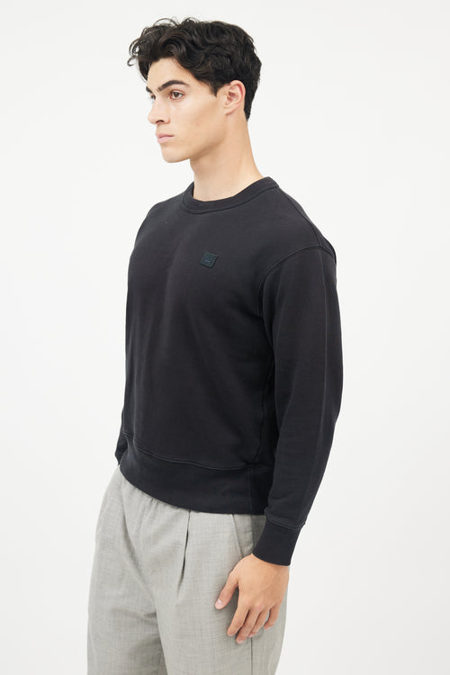 Acne Studios Black Logo Face Sweatshirt