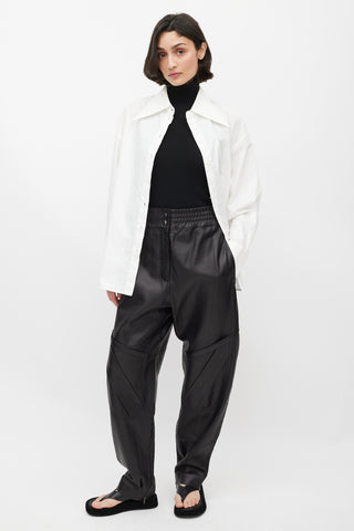 Acne Studios Black Leather Balloon Pant