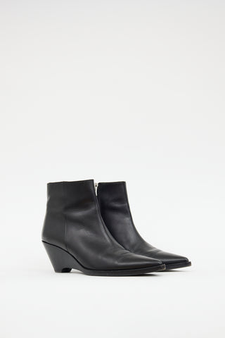 Acne Studios Black Leather Cony Boot