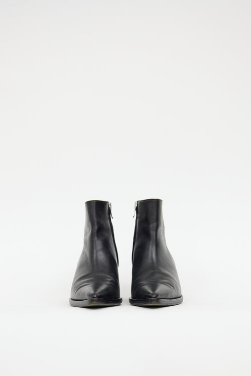 Acne Studios Black Leather Cony Boot