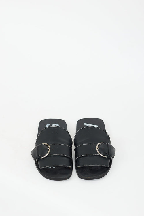 Acne Studios Black Leather Virgie Slide