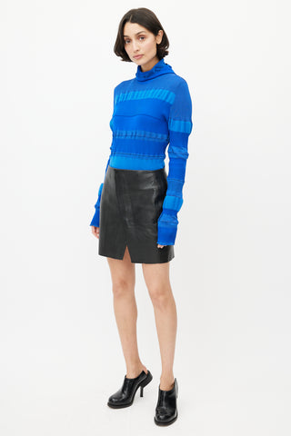 Acne Studios Black Leather Mini Skirt