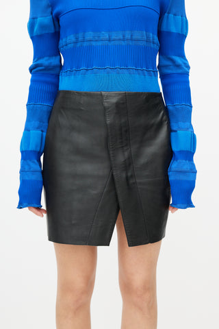 Acne Studios Black Leather Mini Skirt