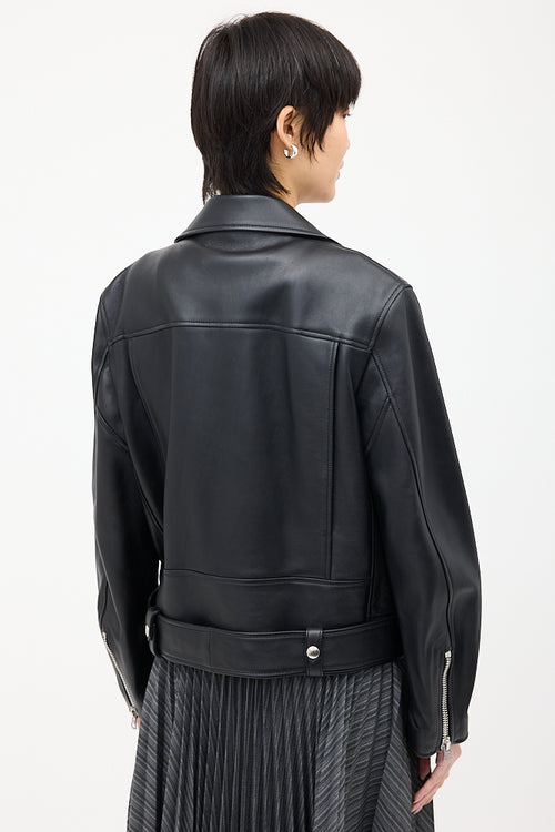 Acne Studios Black Leather New Merlyn Biker Jacket