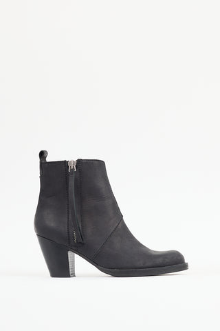 Acne Studios Black Leather Pistol Boot