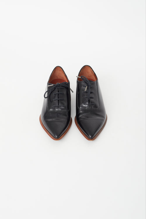 Acne Studios Black Leather Pointed Toe Oxford