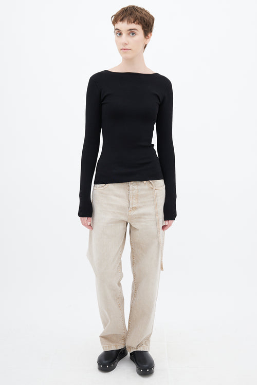 Acne Studios Black Lydia Fitted Top