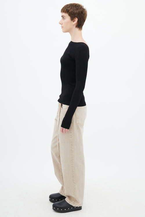 Acne Studios Black Lydia Fitted Top