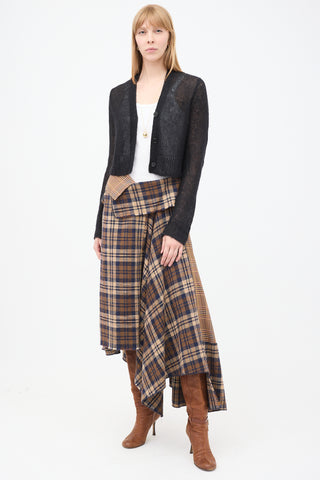 Acne Studios Black Mohair Cropped Cardigan