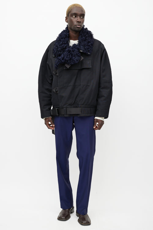 Acne Studios Black 
Navy Cees Utility Jacket