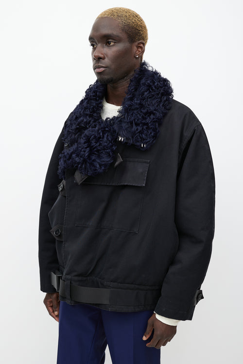 Acne Studios Black 
Navy Cees Utility Jacket