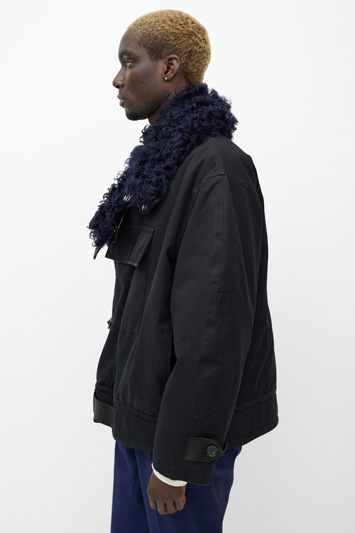 Acne Studios Black 
Navy Cees Utility Jacket