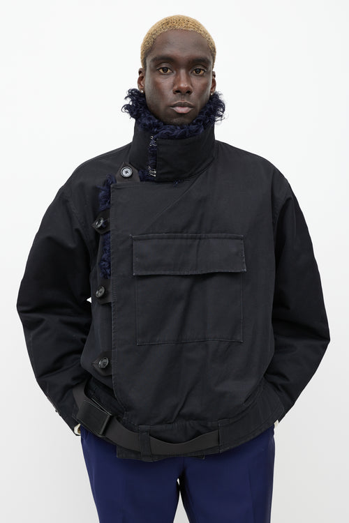 Acne Studios Black 
Navy Cees Utility Jacket