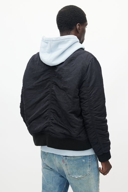 Acne Studios Black Nylon Bomber Jacket