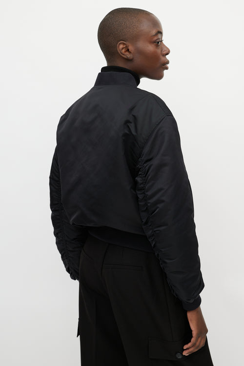 Acne Studios Black Nylon Clea Bomber Jacket