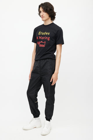 Acne Studios Black Nylon Face Trackpant