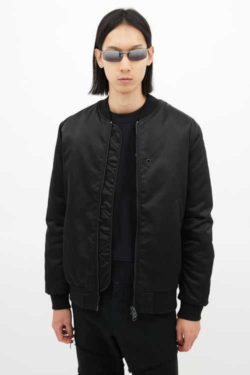 Acne Studios Black Nylon Selo Bomber Jacket