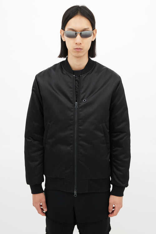 Acne Studios Black Nylon Selo Bomber Jacket