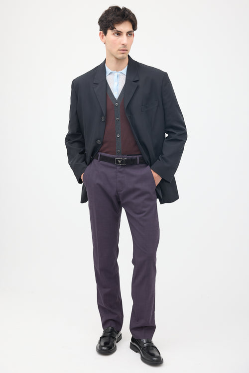 Acne Studios Black Nylon Tailored Blazer