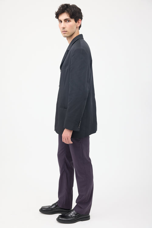 Acne Studios Black Nylon Tailored Blazer