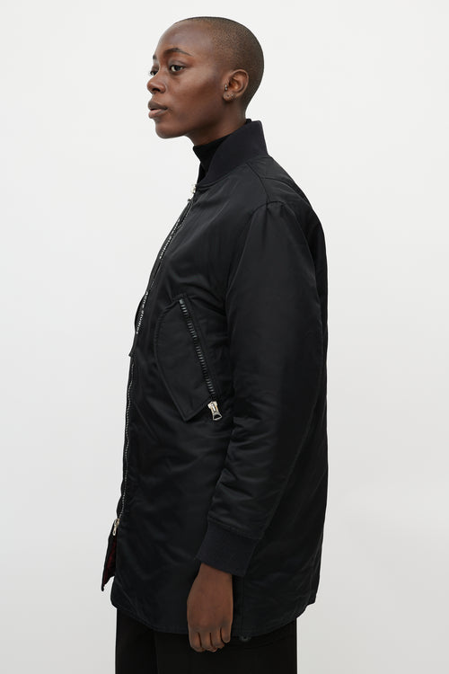 Acne Studios Black Nylon Two Pocket Coat