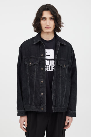 Acne Studios Black Washed Denim Jacket