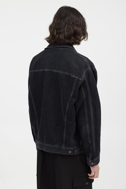 Acne Studios Black Washed Denim Jacket