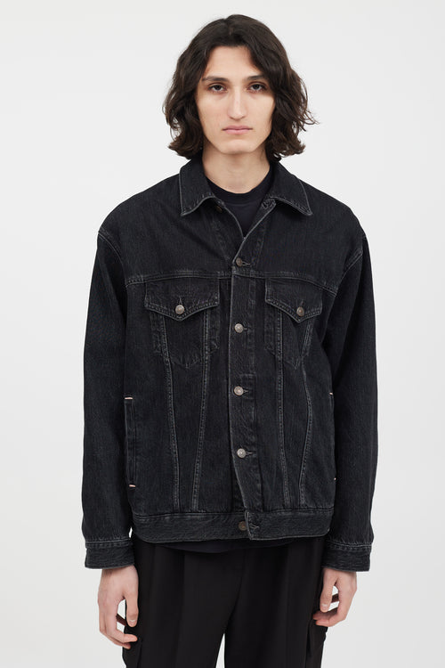 Acne Studios Black Washed Denim Jacket