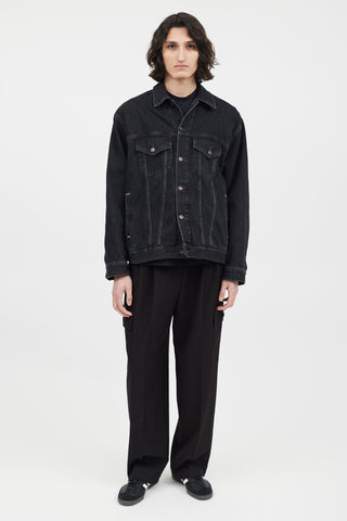 Acne Studios Black Washed Denim Jacket