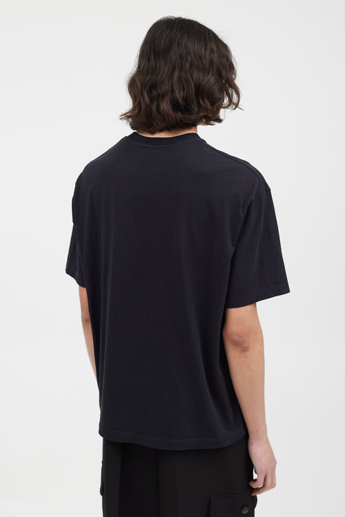 Acne Studios Black 
White Your Face T-Shirt