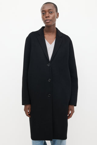 Acne Studios Black Wool 
Cashmere Mid Length Coat