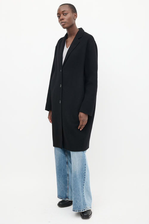 Acne Studios Black Wool 
Cashmere Mid Length Coat