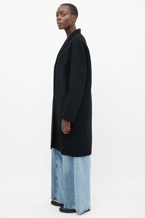 Acne Studios Black Wool 
Cashmere Mid Length Coat