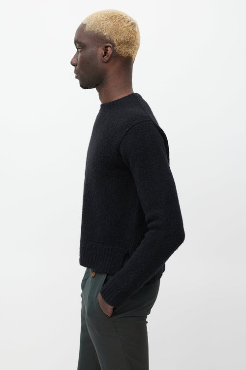 Acne Studios Black Wool Crewneck Sweater