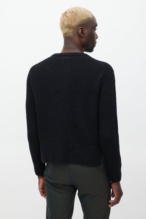 Acne Studios Black Wool Crewneck Sweater