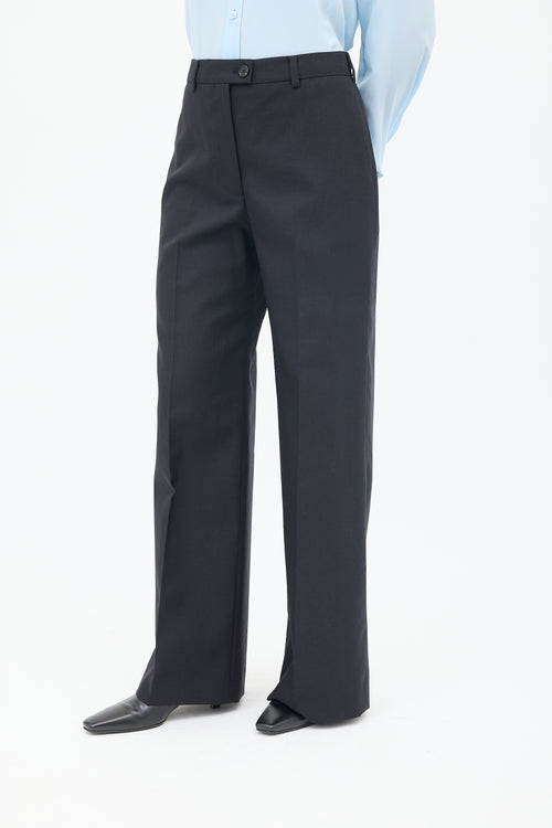 Acne Studios Black Wool Double Breasted Wide Leg Suit