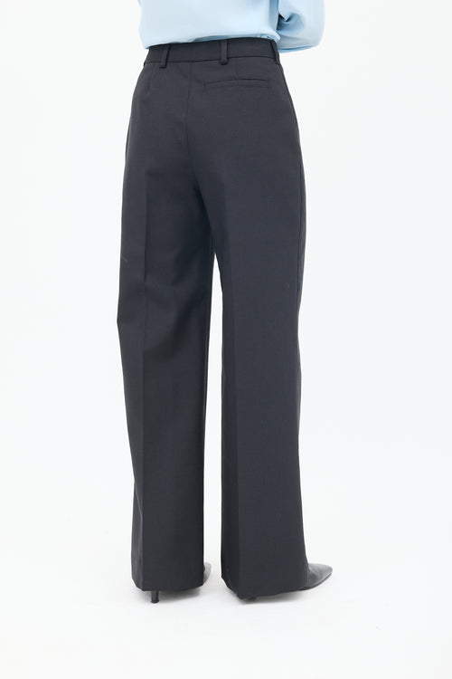 Acne Studios Black Wool Double Breasted Wide Leg Suit