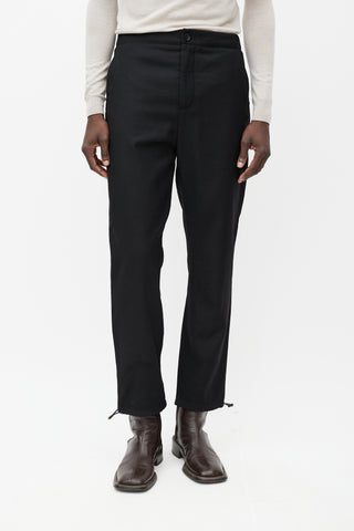 Acne Studios Black Wool Drawstring Cuff Pant