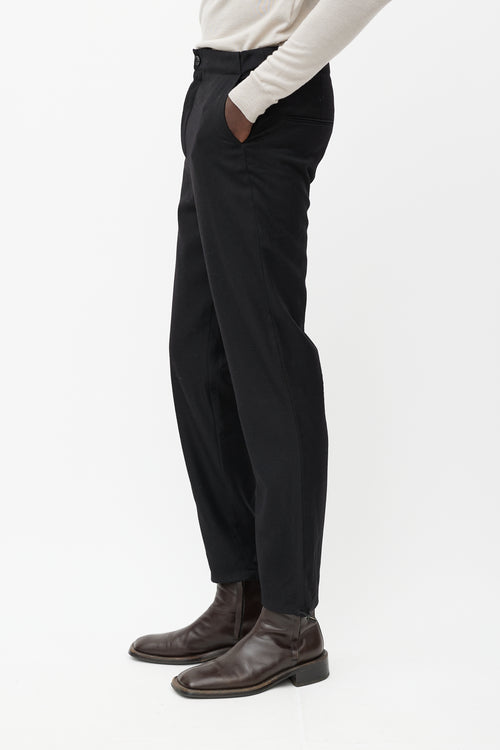 Acne Studios Black Wool Drawstring Cuff Pant