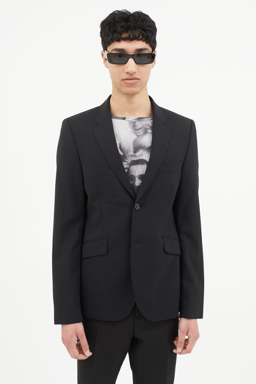 Acne Studios Black Wool Two Button Blazer