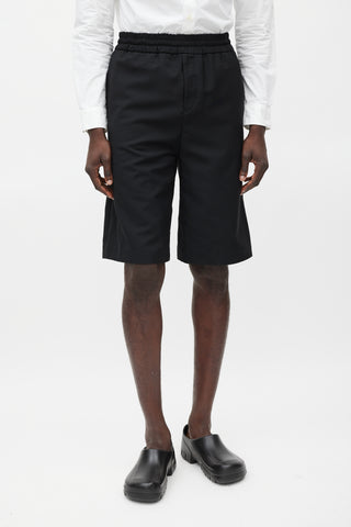 Acne Studios Black Wool Wide Leg Short