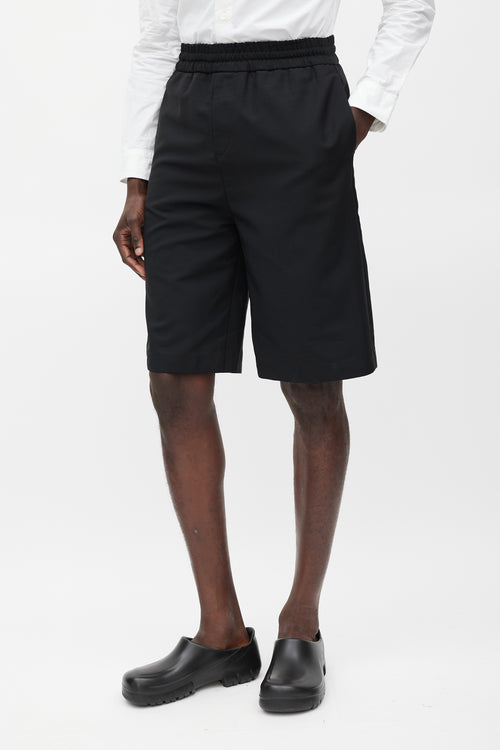 Acne Studios Black Wool Wide Leg Short