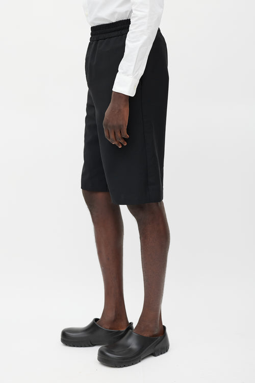 Acne Studios Black Wool Wide Leg Short