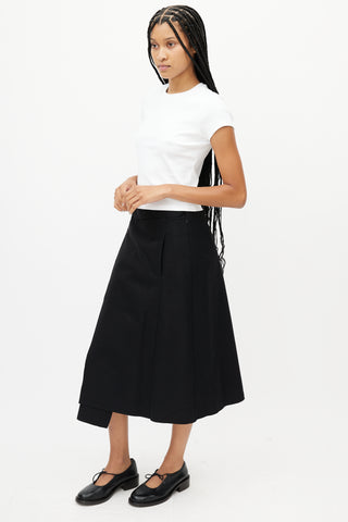 Acne Studios Black Wool Wrap Skirt