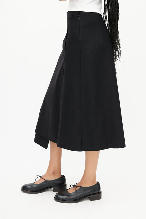 Acne Studios Black Wool Wrap Skirt