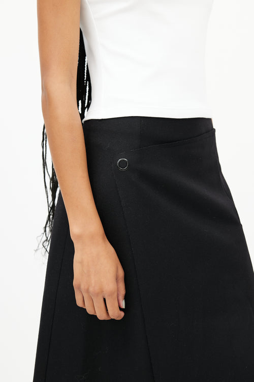 Acne Studios Black Wool Wrap Skirt