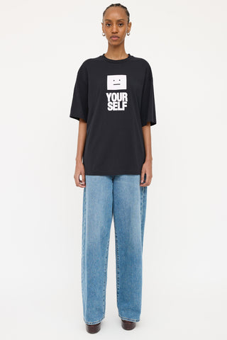 Acne Studios Black Graphic Short Sleeve T-shirt