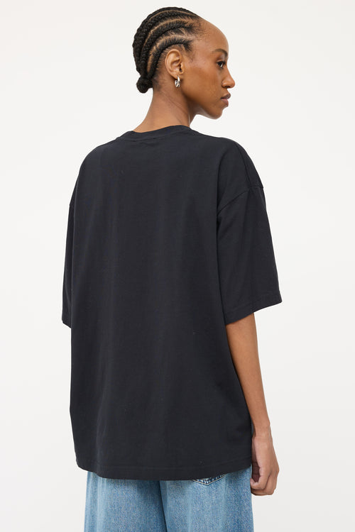 Acne Studios Black Graphic Short Sleeve T-shirt